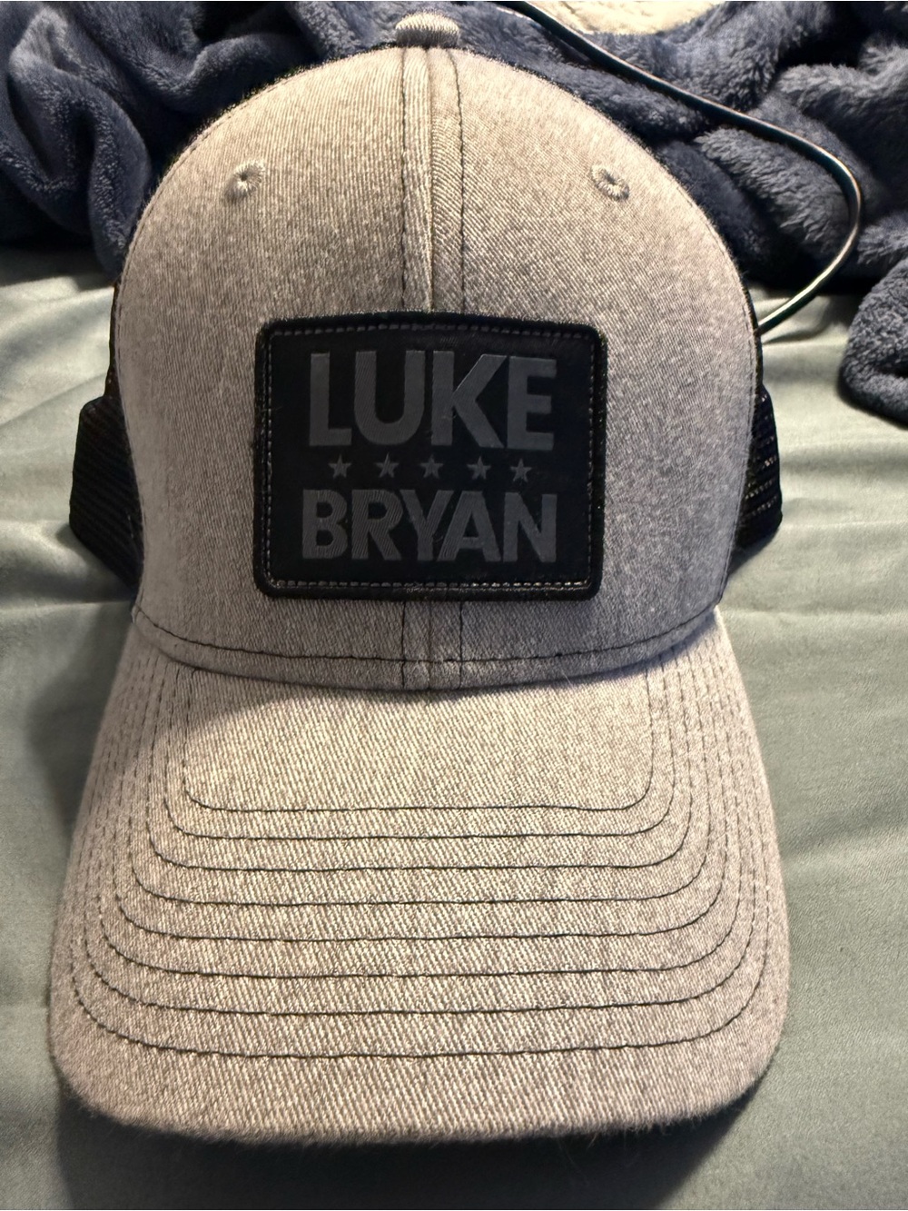 Luke Bryan Grey Mesh Back Trucker Hat